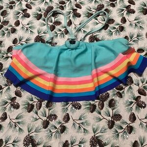 Cat & Jack Aqua and Multicolor Halter Top
